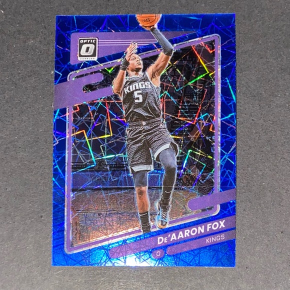 De’Aaron Fox Panini Blue Velocity Prizm Holo - 2022 Donruss Optic #85 - Picture 1 of 2